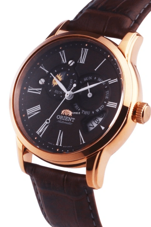 Orient,Classic 42.50mm,42.50mm,Stainless Steel,Brown,Handwound,Automatic,Moonphase,Date,Day,SET0T003T