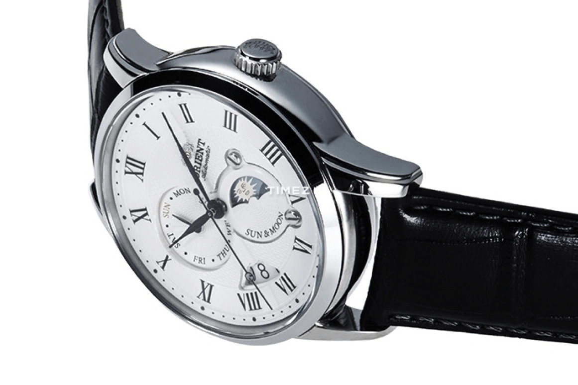 Orient,Classic 42.50mm,42.50mm,Stainless Steel,White,Automatic,Handwound,Date,Day,Day / Night Indication,SAK00002S
