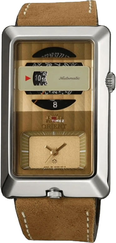 Orient,Other 31x49.50mm,31x49.50mm,Stainless Steel,Brown,Automatic,Day,Hardlex,Glass,XCAA004B
