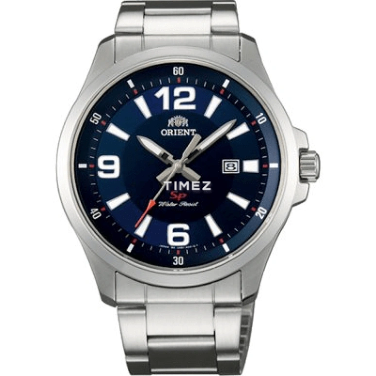 Orient,Sports 42mm,42mm,Stainless Steel,Blue,Quartz,Day,Sapphire,Crystal Glass,SUNE1005D0