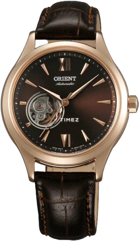 Orient,Other 36mm,36mm,Stainless Steel,Coffee,Automatic,Handwound,Sapphire,Crystal Glass,Round,FDB0A001T