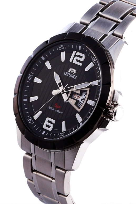 Orient,Sports 43mm,43mm,Stainless Steel,Black,Quartz,Date,Day,FUG1X001B