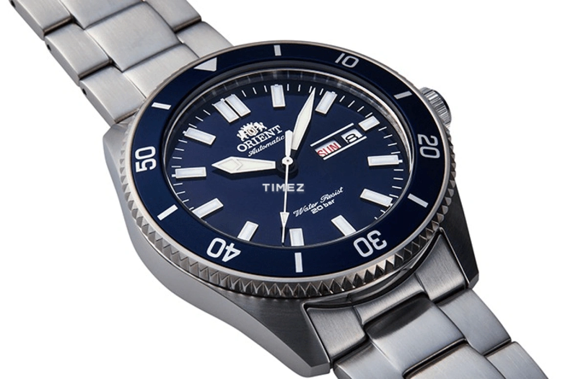 Orient,Other 44mm,44mm,Stainless Steel,Blue,Automatic,Date,Day,RA,RA-AA0009L