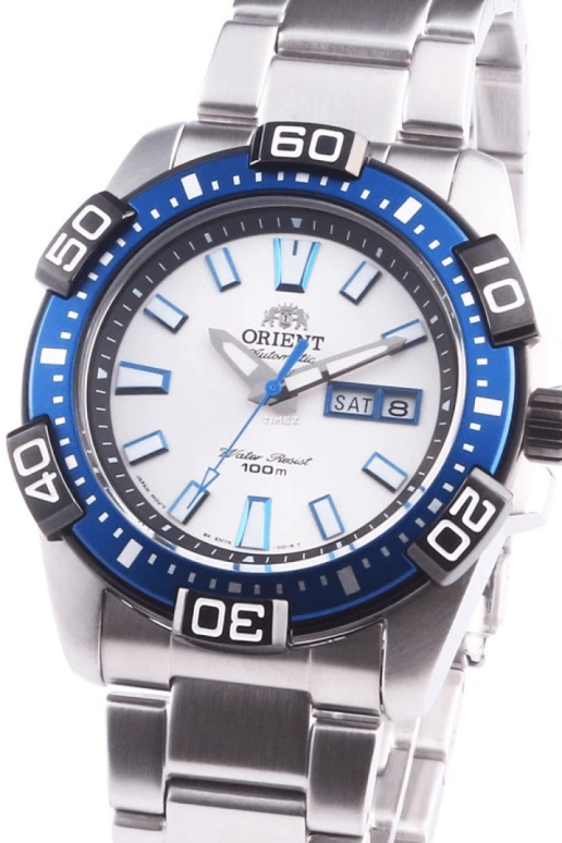 Orient,Other 45.50mm,45.50mm,Stainless Steel,White,Automatic,Date,Day,FEM7R003W