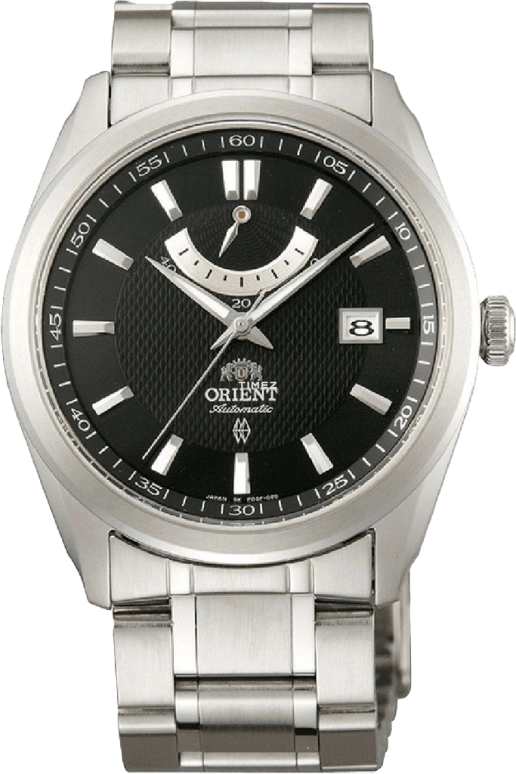 Orient,Classic 40mm,40mm,Stainless Steel,Black,Automatic,Day,Power Reserve Indicator,FFD0F001B