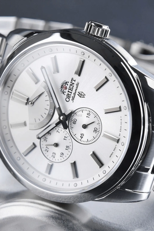 Orient,Other 42mm,42mm,Stainless Steel,White,Automatic,Day,Power Reserve Indicator,FEZ08003W