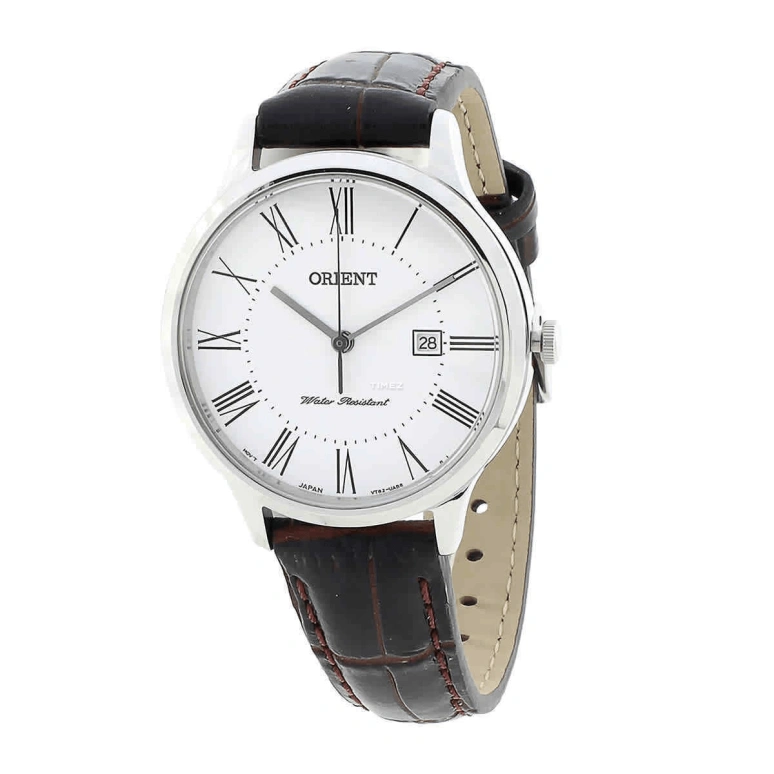 Orient,Other 30mm,30mm,Stainless Steel,White,Automatic,Handwound,Day,Glass,RF,RF-QA0008S