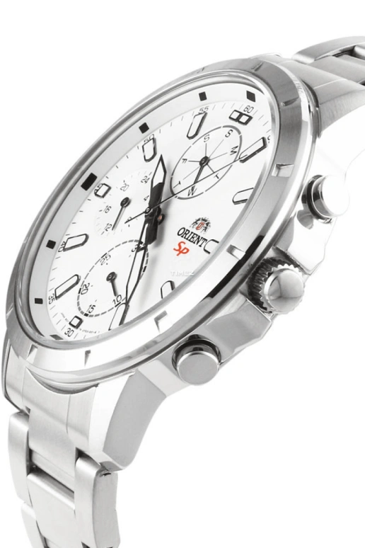 Orient,Sports 43.50mm,43.50mm,Stainless Steel,White,Quartz,Date,Day,FUY03002W