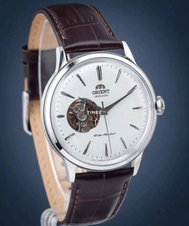 Orient,Classic 41mm,41mm,Stainless Steel,White,Handwound,Glass,Round,RA,RA-AG0002S10B