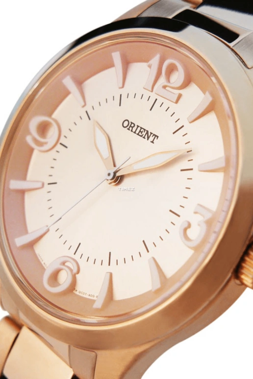 Orient,Other 38.50mm,38.50mm,Stainless Steel,Rose Gold,Quartz,Glass,Round,FQC0T001Z