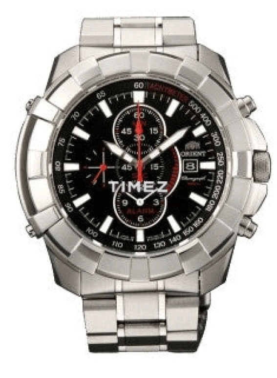 Orient,Sports 50.50mm,50.50mm,Stainless Steel,Black,Quartz,Chronograph,Day,TD10004B