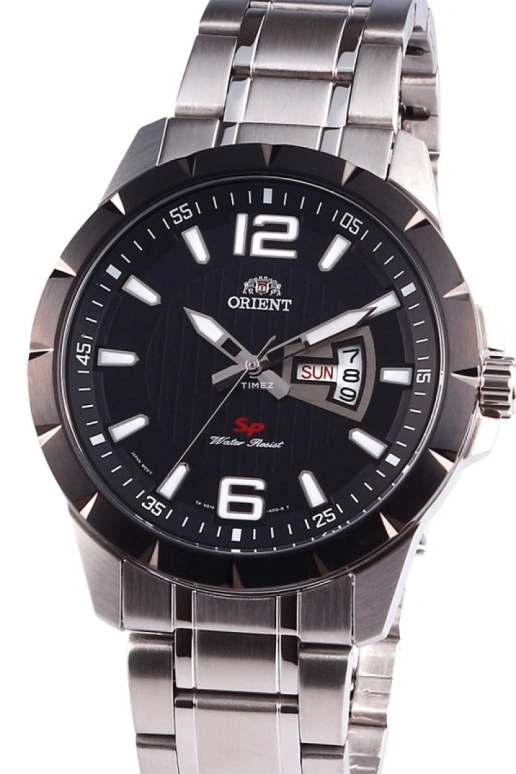 Orient,Sports 43mm,43mm,Stainless Steel,Black,Quartz,Date,Day,FUG1X001B