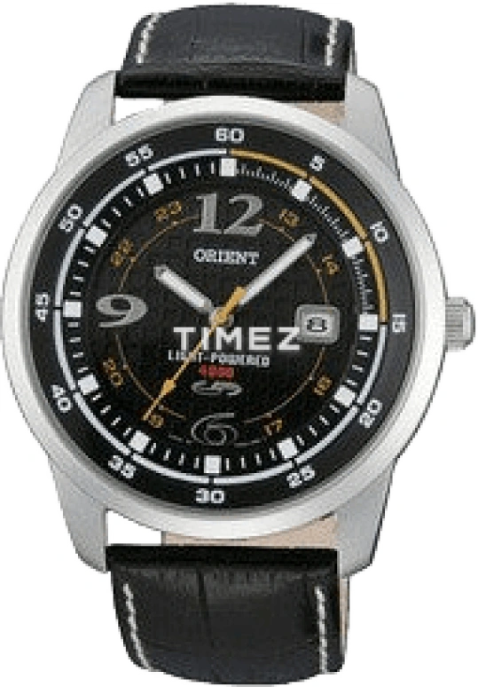 Orient,Other ,Stainless Steel,Black,Quartz,Round,Silver,CVD0U002B