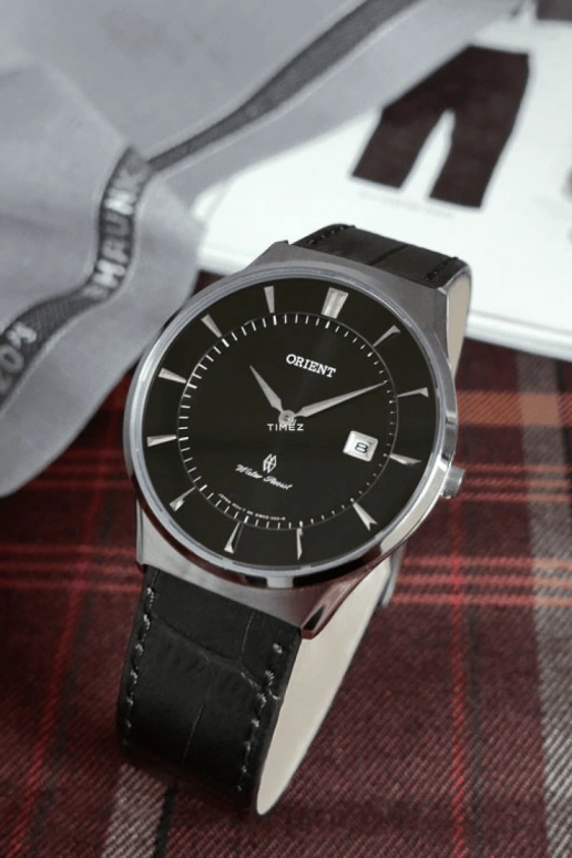 Orient,Other 39mm,39mm,Stainless Steel,Black,Quartz,Day,Hardlex,Glass,FGW03006B