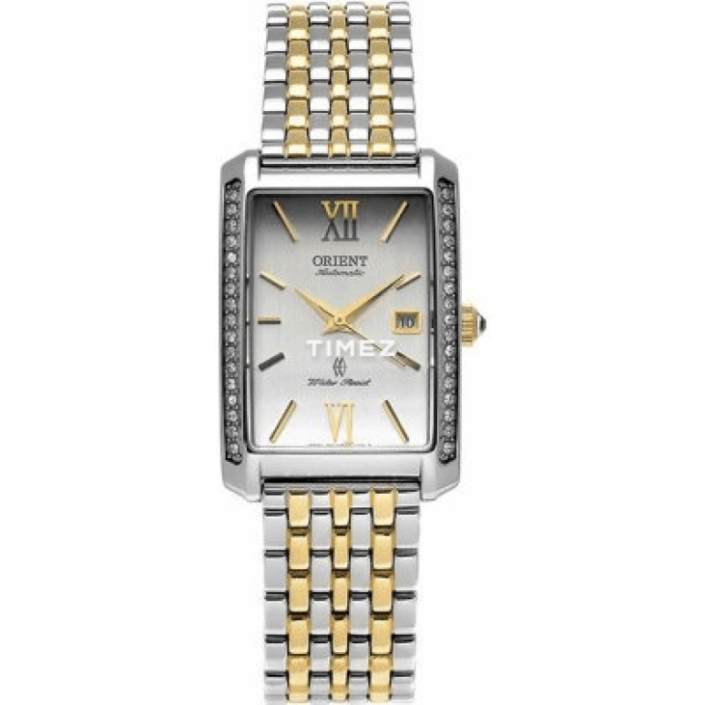 Orient,Other 24.60x31.40mm,24.60x31.40mm,Stainless Steel,White,Automatic,Day,Sapphire,Crystal Glass,SNRAQ001W0