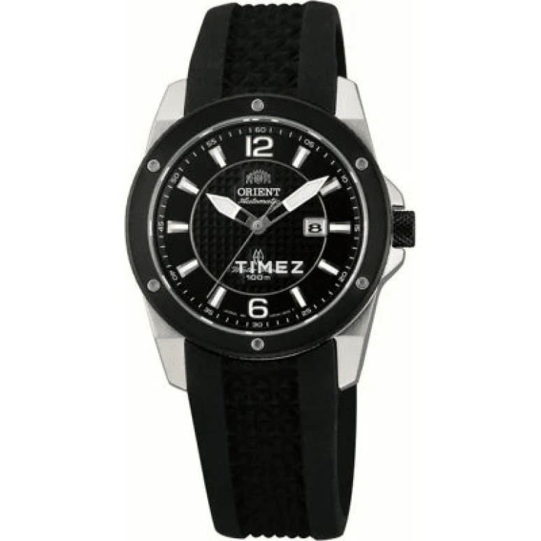 Orient,Sports 32mm,32mm,Stainless Steel,Black,Automatic,Day,Sapphire,Crystal Glass,SNR1H001B0