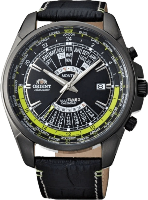 Orient,Sports 45mm,45mm,Stainless Steel,Black,Automatic,Perpetual Calendar,Day,EU0B005B
