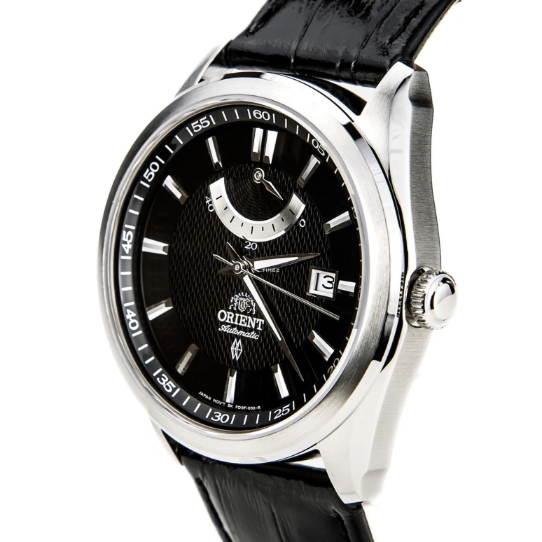 Orient,Classic 40mm,40mm,Stainless Steel,Black,Automatic,Day,Power Reserve Indicator,FFD0F002B