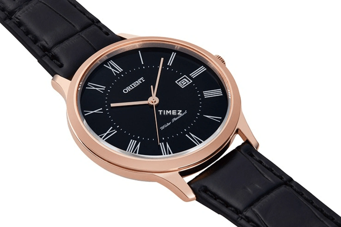 Orient,Contemporary 39mm,39mm,Stainless Steel,Black,Quartz,Day,Sapphire,Crystal Glass,RF,RF-QD0007B