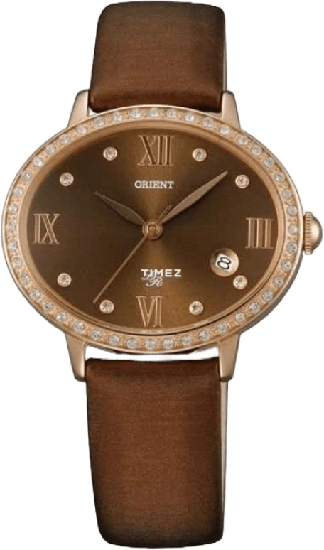 Orient,Other 36x30mm,36x30mm,Stainless Steel,Brown,Quartz,Day,Hardlex,Glass,UNEK001T