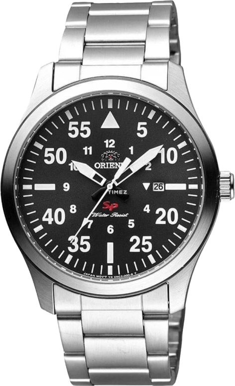 Orient,Sports 42mm,42mm,Stainless Steel,Black,Quartz,Day,Sapphire,Crystal Glass,FUNG2001B