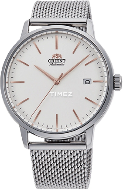 Orient,Other 40mm,40mm,Stainless Steel,White,Automatic,Day,Glass,RA,RA-AC0E07S10B