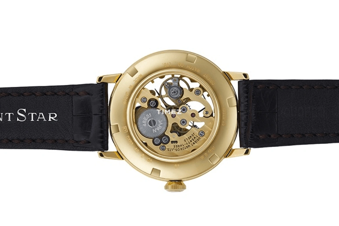 Orient,STAR 39mm,39mm,Stainless Steel,Skeleton,Cream,Handwound,Power Reserve Indicator,Sapphire,DX02001C