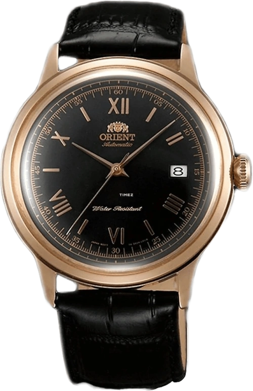 Orient,Classic 40.50mm,40.50mm,Stainless Steel,Rose Gold,Black,Handwound,Day,Glass,FAC00006B0
