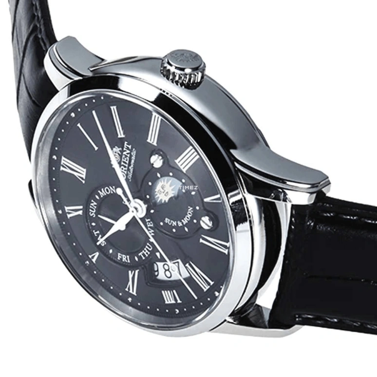 Orient,Classic 42.50mm,42.50mm,Stainless Steel,Black,Automatic,Date,Day,Day / Night Indication,SAK00004B