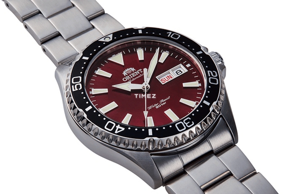 Orient,Other 41.80mm,41.80mm,Stainless Steel,Red,Automatic,Date,Day,RA,RA-AA0003R