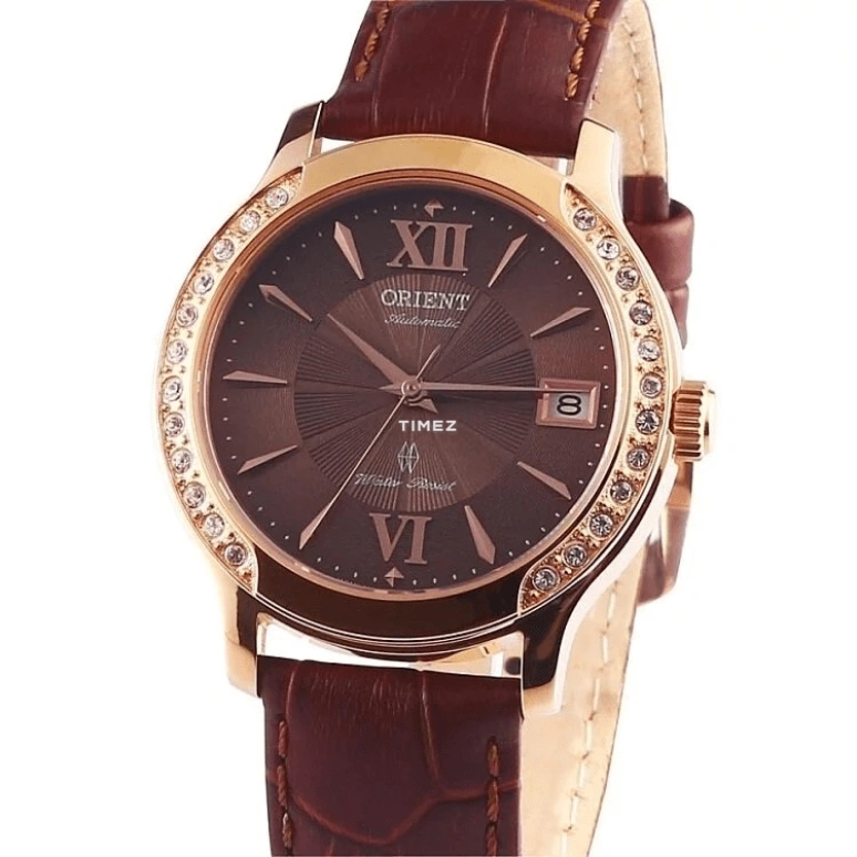 Orient,Other 36mm,36mm,Stainless Steel,Brown,Automatic,Day,Sapphire,Crystal Glass,FER2E001T