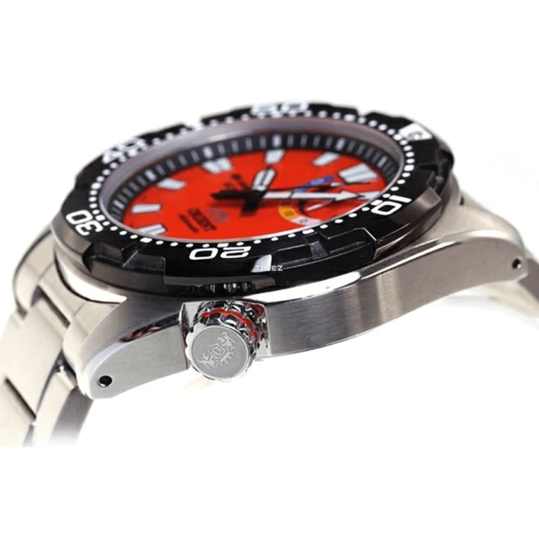 Orient,Other 45mm,45mm,Stainless Steel,Orange,Automatic,Day,Power Reserve Indicator,SEL0A003M