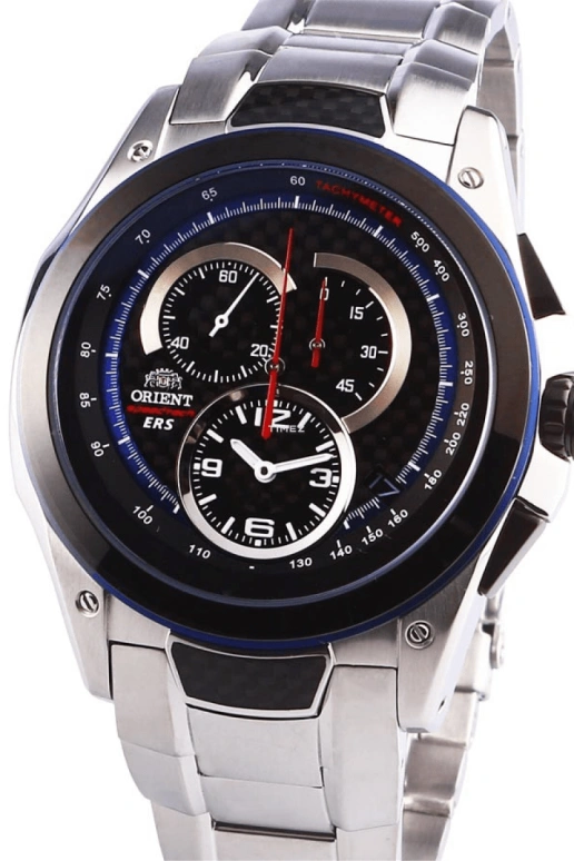 Orient,Sports 45mm,45mm,Stainless Steel,Black,Quartz,Chronograph,Sapphire,Crystal Glass,SKT00001B