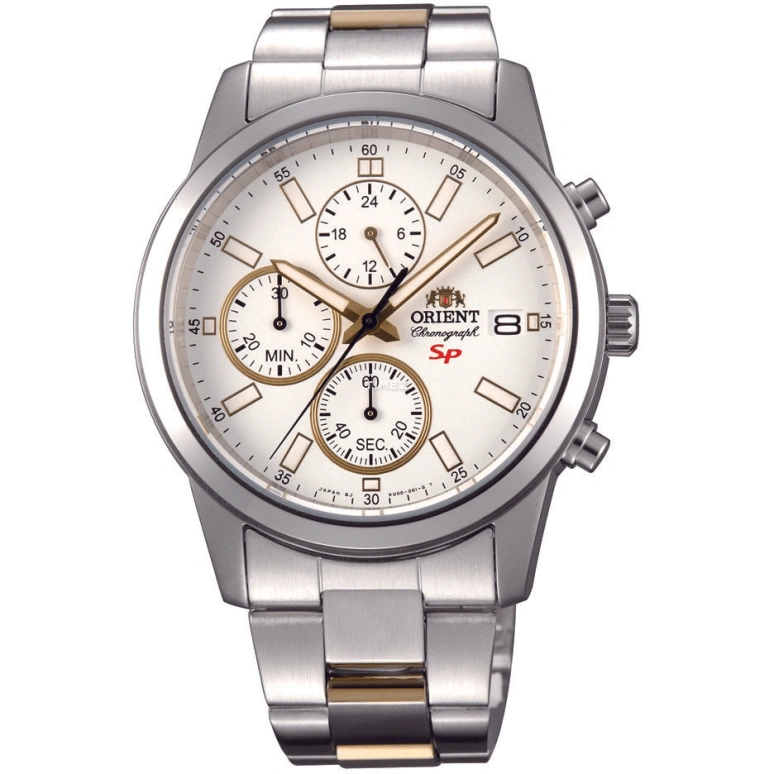 Orient,Sports 42mm,42mm,Stainless Steel,White,Quartz,Chronograph,Day,SKU00001W0