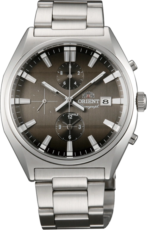 Orient,Other 39mm,39mm,Stainless Steel,Brown,Quartz,Chronograph,Day,TT10002K