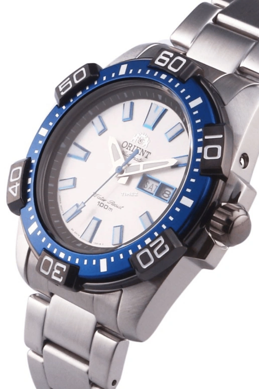 Orient,Other 45.50mm,45.50mm,Stainless Steel,White,Automatic,Date,Day,FEM7R003W