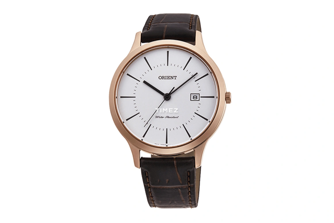 Orient,Contemporary 39mm,39mm,Stainless Steel,White,Quartz,Day,Glass,RF,RF-QD0001S
