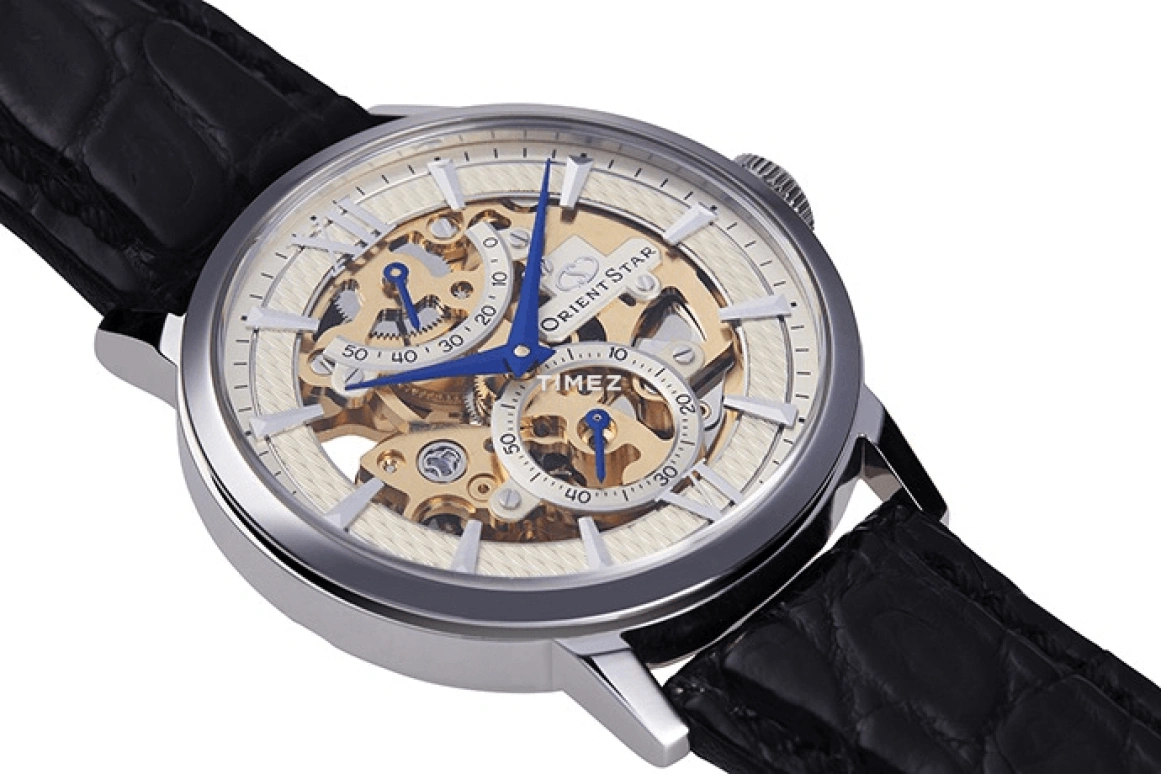 Orient,STAR 39mm,39mm,Stainless Steel,Skeleton,Handwound,Power Reserve Indicator,Sapphire,DX02002S