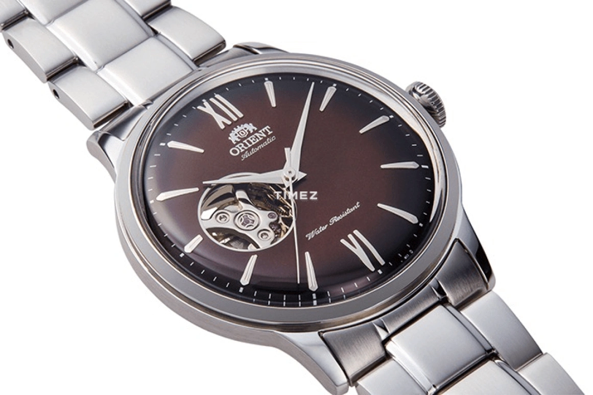 Orient,Classic 40.50mm,40.50mm,Stainless Steel,Coffee,Handwound,Glass,Round,RA,RA-AG0027Y