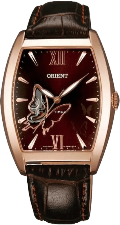Orient,Other 34x43.50mm,34x43.50mm,Stainless Steel,Brown,Automatic,Hardlex,Glass,Tonneau,DBAE001T