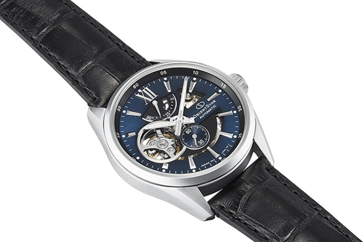 Orient,STAR 41mm,41mm,Stainless Steel,Blue,Automatic,Handwound,Power Reserve Indicator,Sapphire,RE,RE-AV0005L