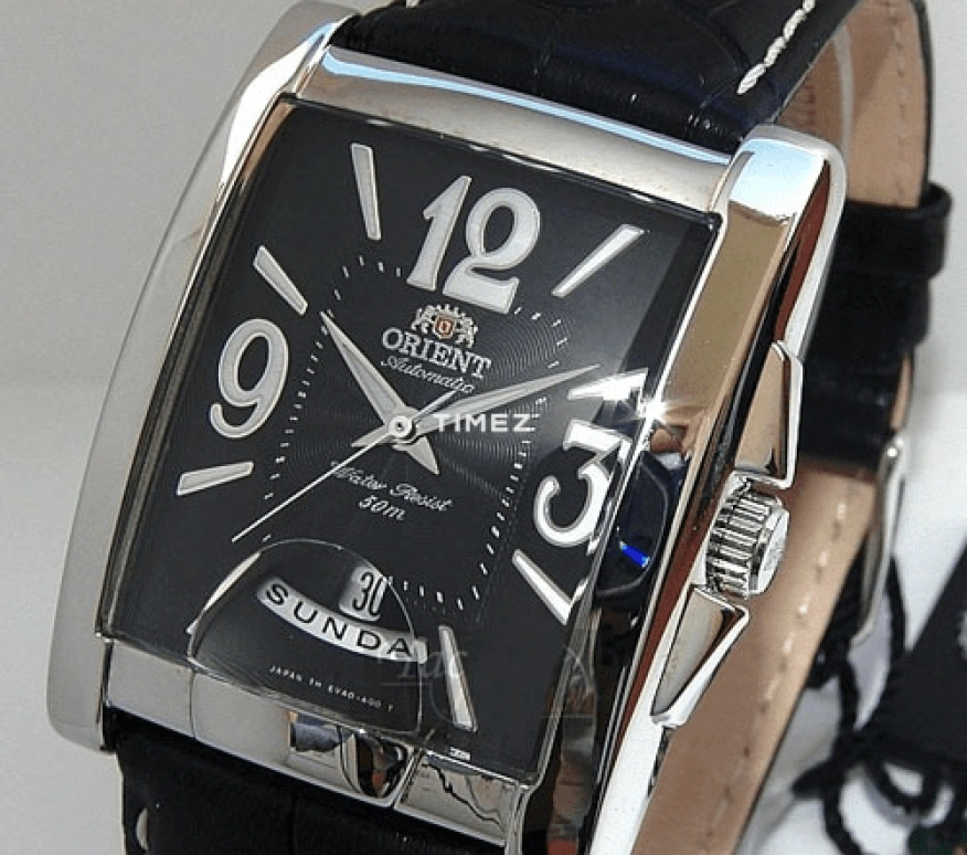 Orient,Other 37x46mm,37x46mm,Stainless Steel,Black,Automatic,Date,Day,EVAD001B