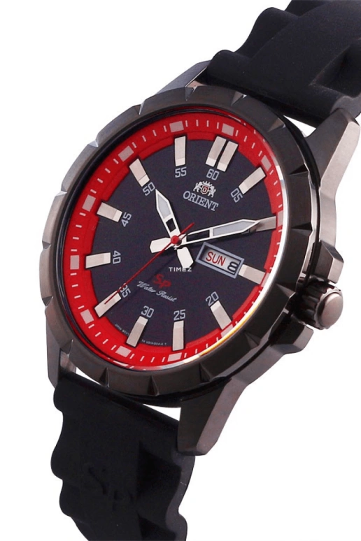 Orient,Sports 43mm,43mm,Stainless Steel,Red,Quartz,Date,Day,FUG1X007B