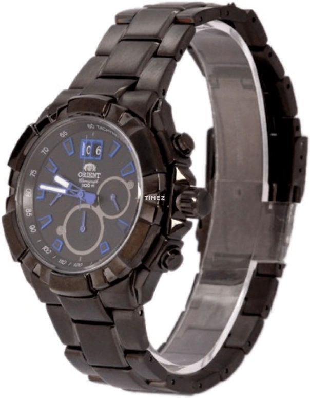 Orient,Sports 45.20mm,45.20mm,Stainless Steel,Black,Quartz,Chronograph,Day,Big Date,STV00001B0