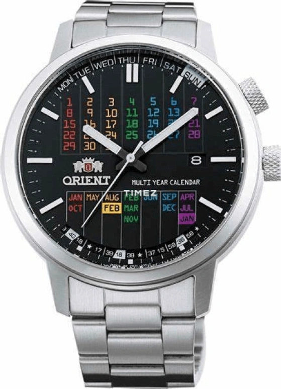 Orient,Sports 42.20mm,42.20mm,Stainless Steel,Black,Automatic,Perpetual Calendar,Date,Day,FER2L003B