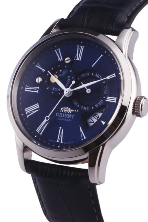 Orient,Classic 42.50mm,42.50mm,Stainless Steel,Blue,Automatic,Moonphase,Date,Day,SET0T004D