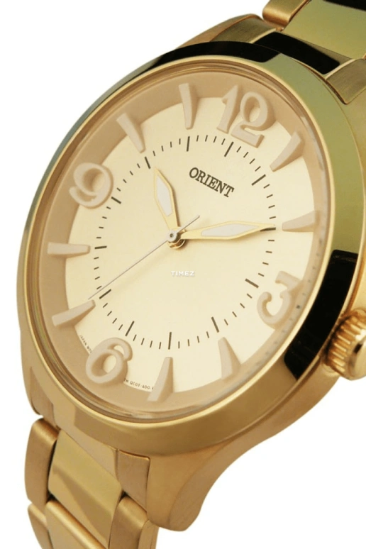 Orient,Other 38.50mm,38.50mm,Stainless Steel,Gold,Quartz,Glass,Tonneau,FQC0T002C
