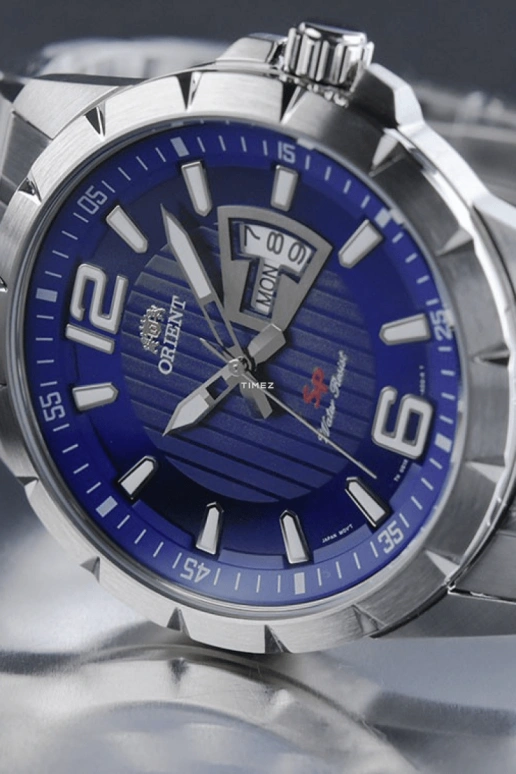 Orient,Sports 43mm,43mm,Stainless Steel,Blue,Quartz,Date,Day,FUG1X004D