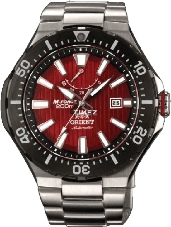 Orient,Other 49.10mm,49.10mm,Stainless Steel,Red,Automatic,Day,Power Reserve Indicator,SEL07002H