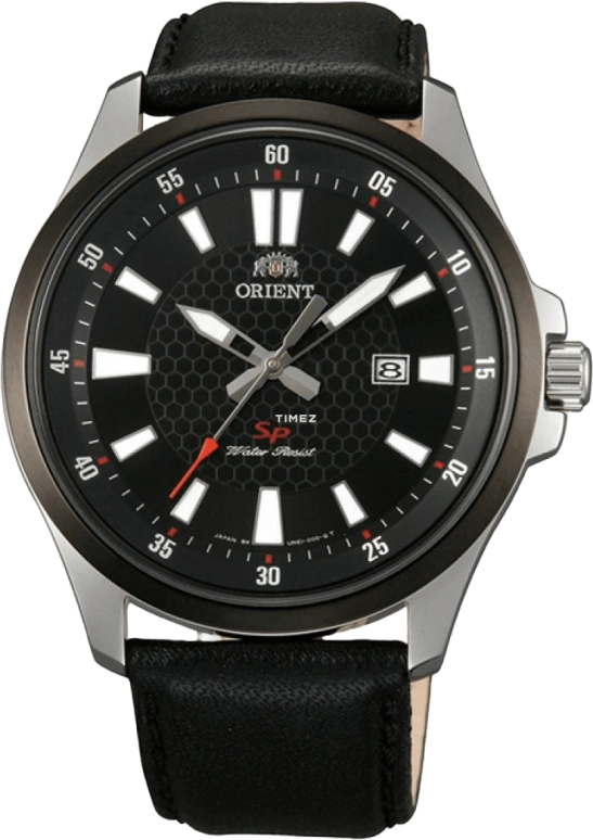 Orient,Sports 42mm,42mm,Stainless Steel,Black,Quartz,Day,Sapphire,Crystal Glass,FUNE1002B